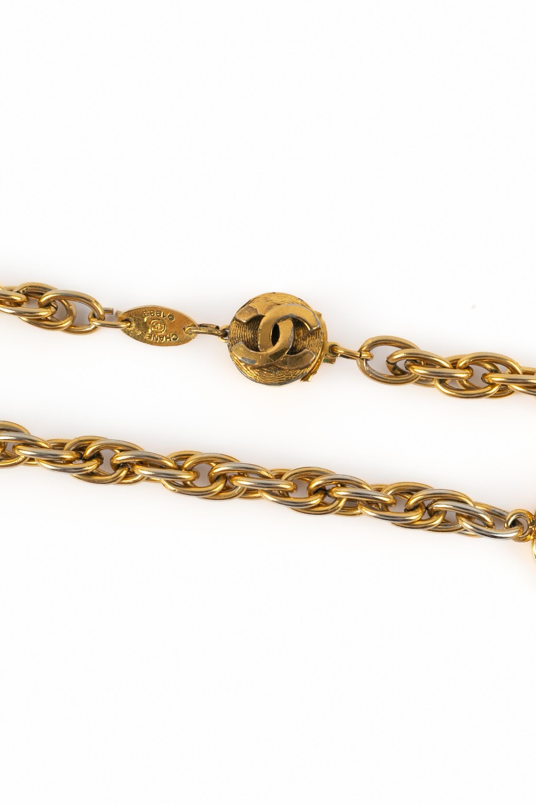 Chanel Kleeblatt-Halskette 1983 Damen im Angebot