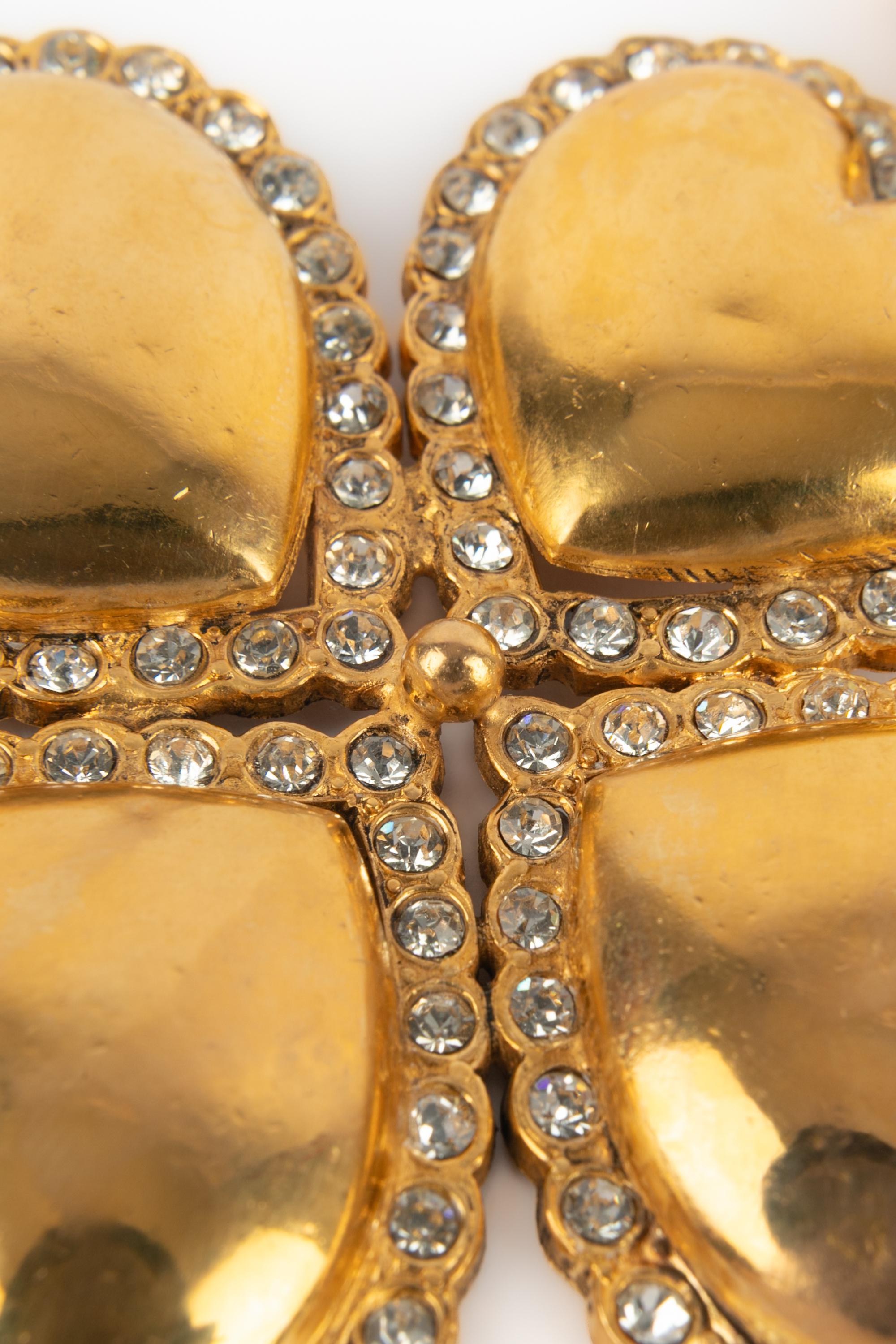 Chanel clover necklace 1985s For Sale 2