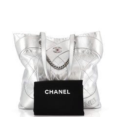 Chanel Club Monaco Shopping Tote Quilted Lambskin Large