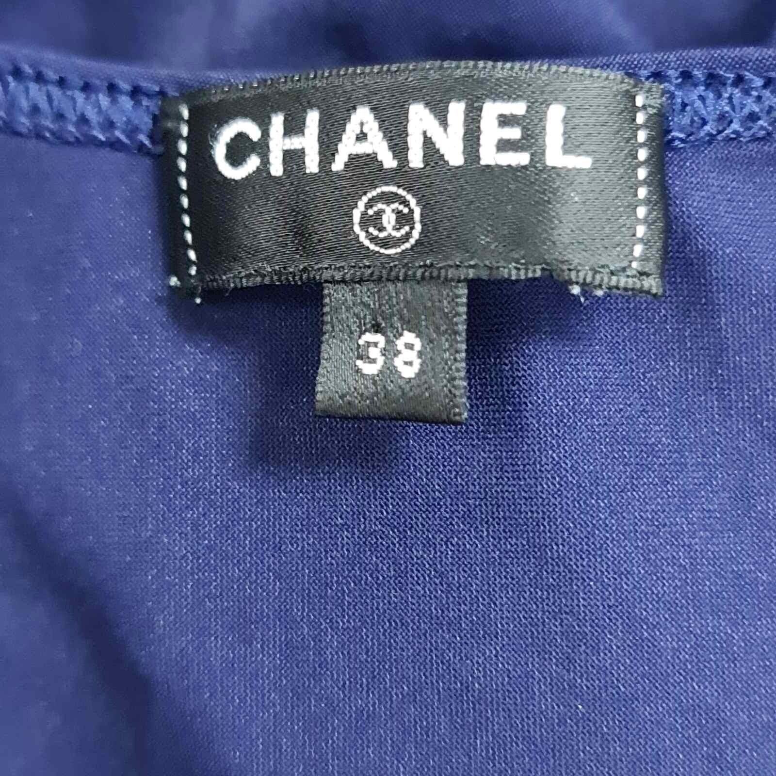 Beige Maillot de bain une pièce Chanel Club Navy  38 en vente