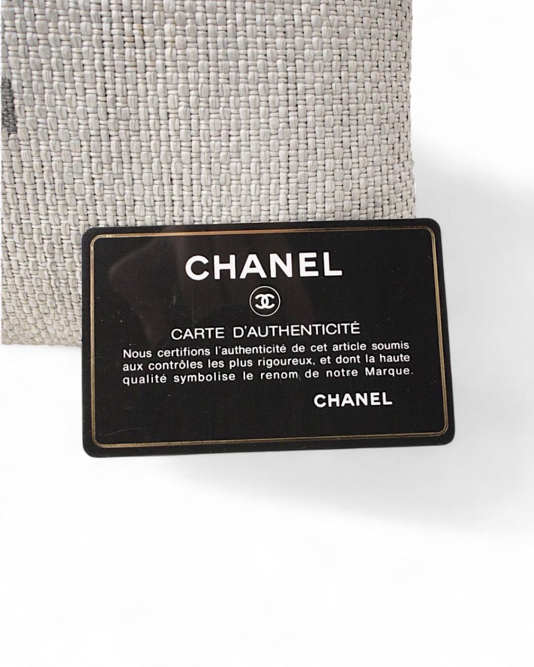 Chanel Clutch Deauville Medium Grigia in vendita 7