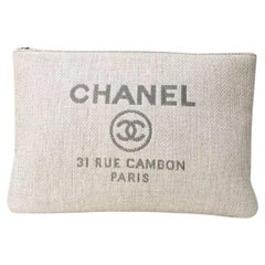 Chanel Clutch Deauville MM Grigia