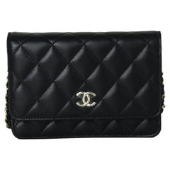 Chanel Clutch With Chain Gold Hardware Black