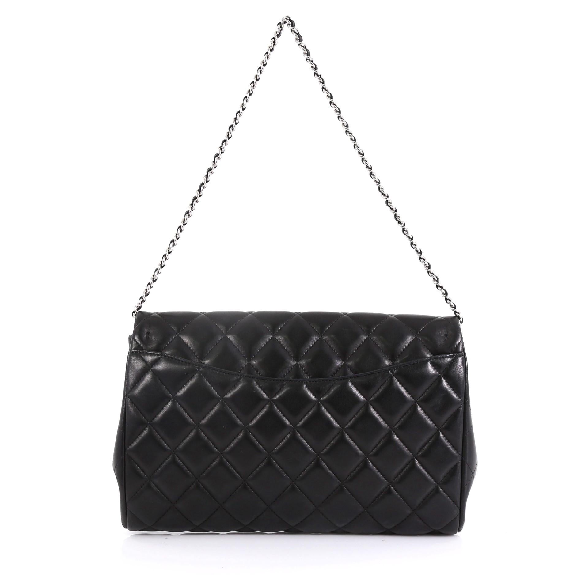 chanel clutch with chain black