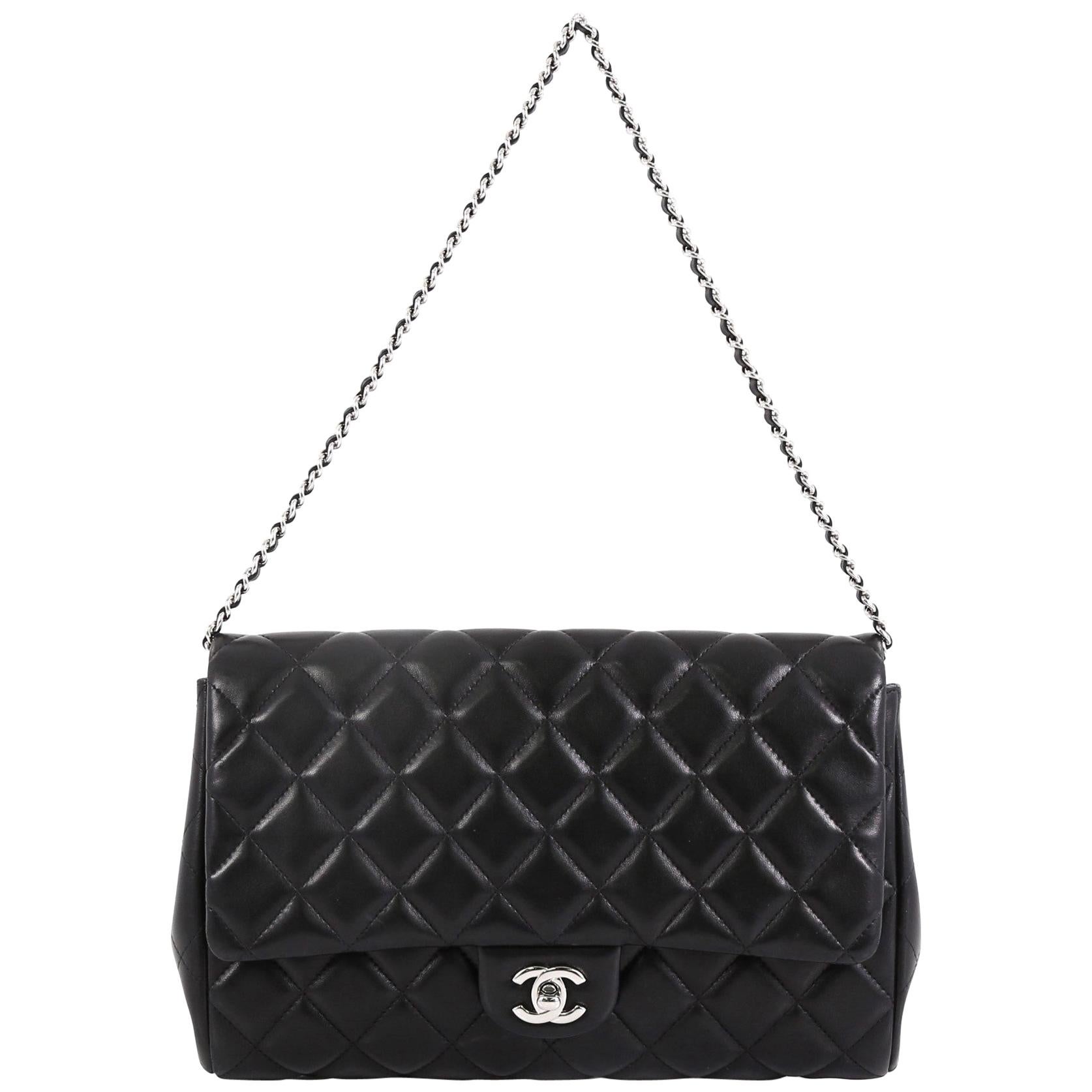 Chanel Clutch with Chain Quilted Lambskin at 1stDibs  chanel lambskin  quilted clutch with chain black, chanel clutch with chain black