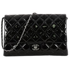 Chanel Clutch with Chain Quilted Patent