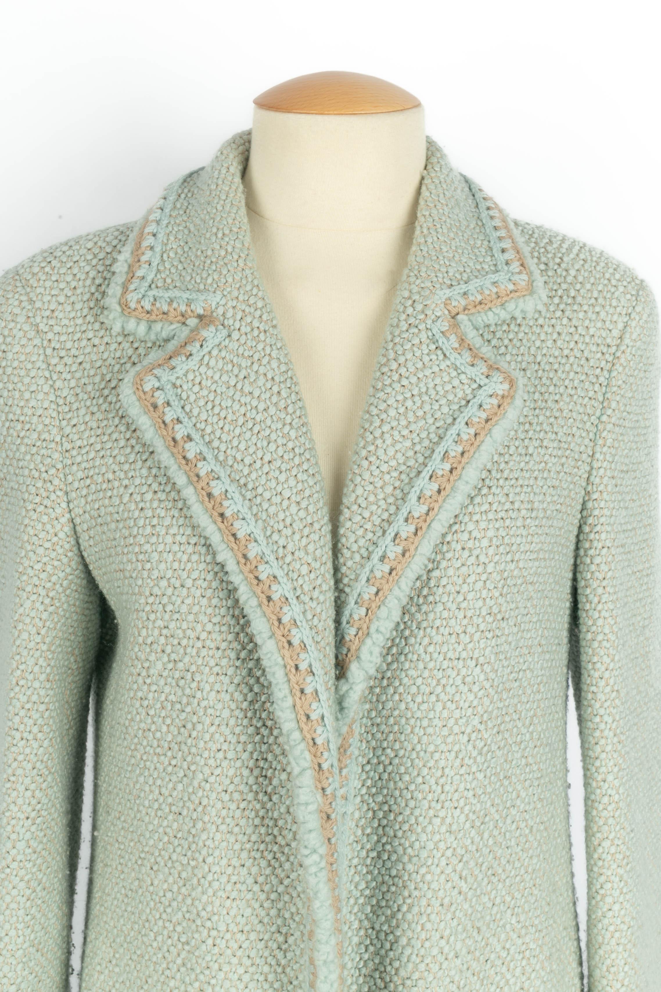 Chanel Mantel Herbst 2000 (Grau) im Angebot