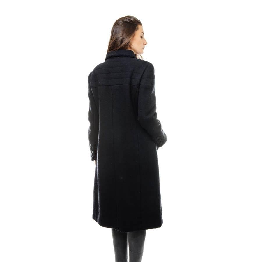 chanel coat black
