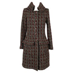 Chanel Coat in Silver Metal and Enamel Buttons, 2015
