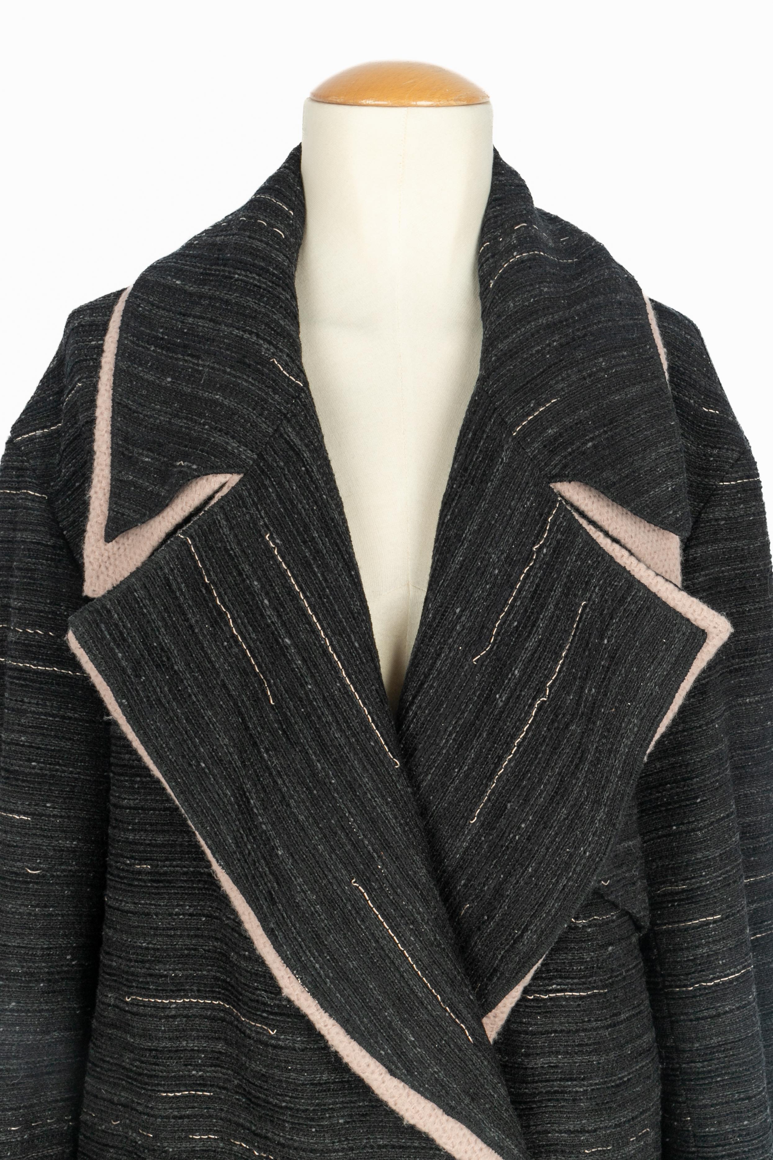 Nero Cappotto Chanel Inverno 1999 in vendita