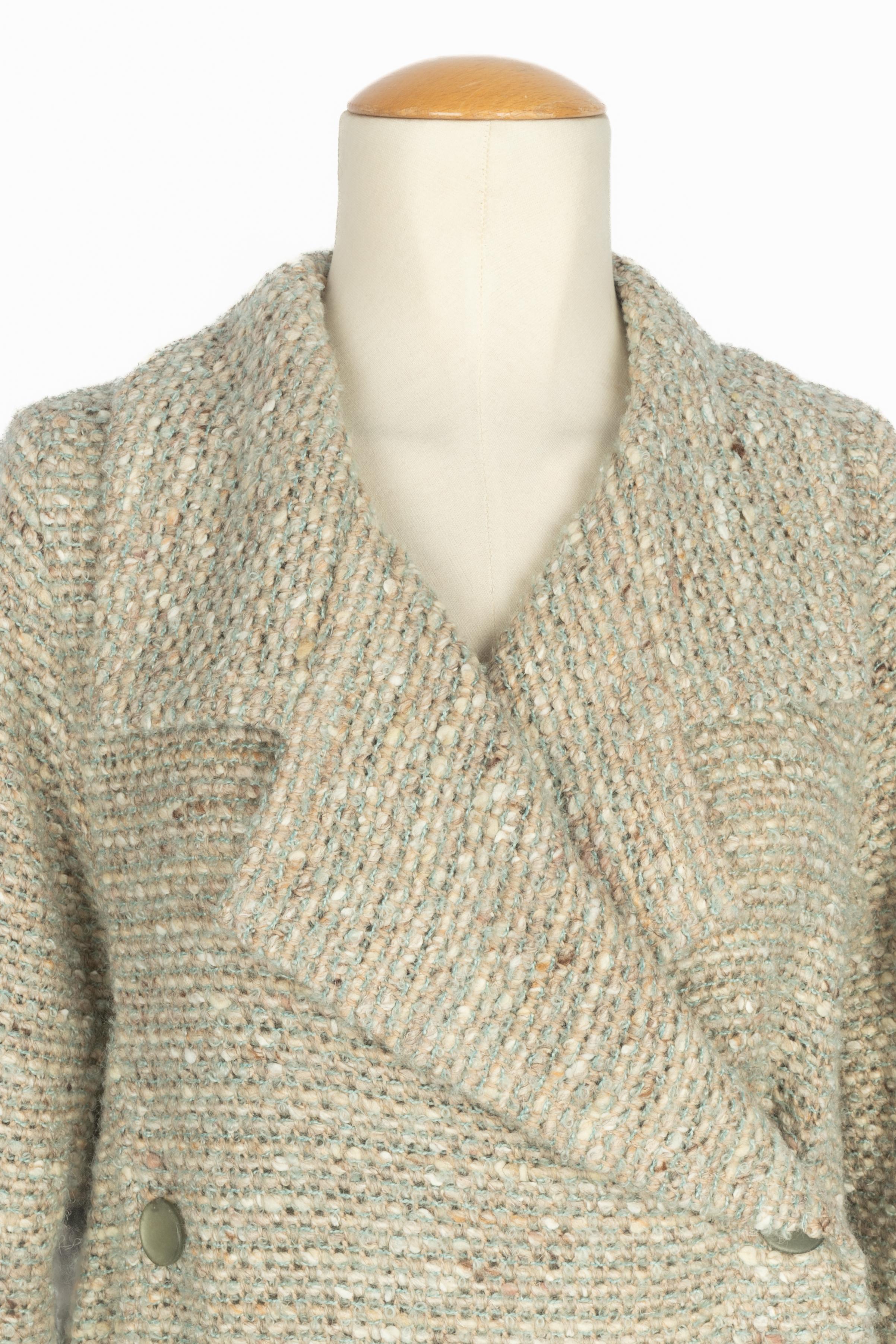Beige Cappotto Chanel inverno 1999 in vendita