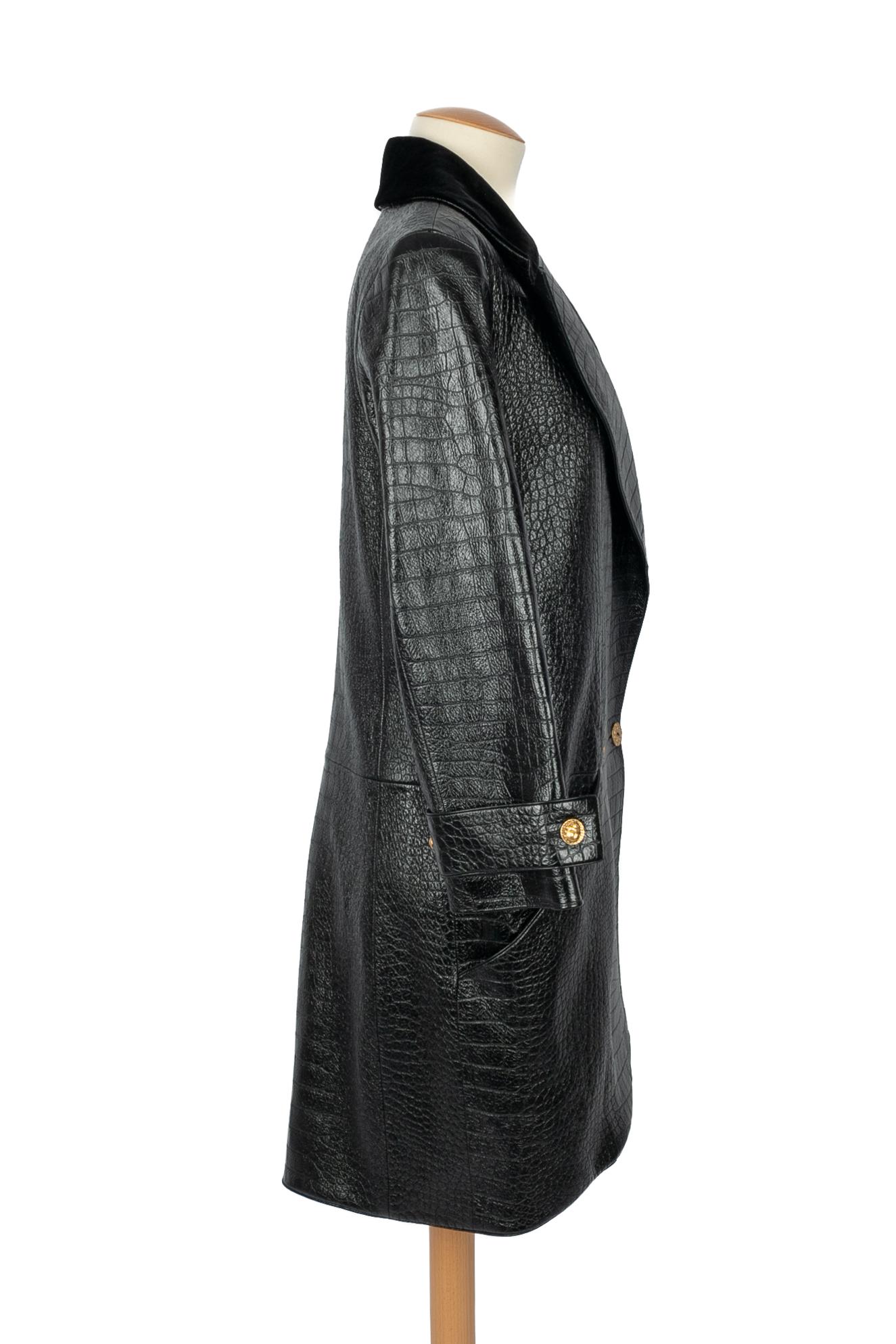 Black Chanel coat Winter Pre-Fall 2019 For Sale