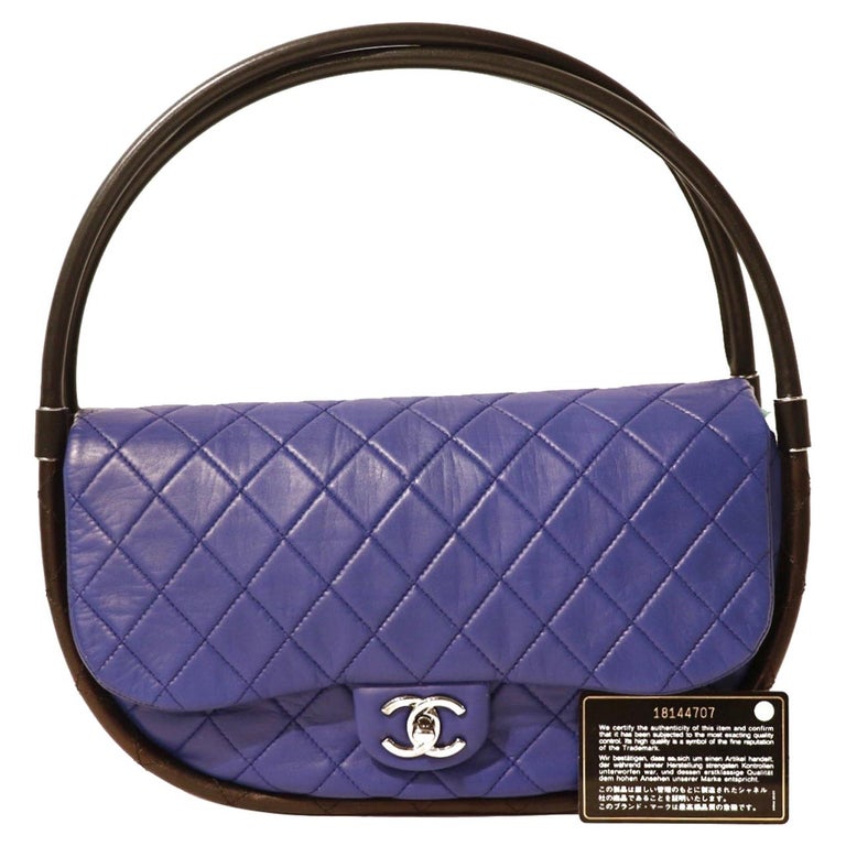 Chanel Cobalt Blue Leather Hula Hoop Bag