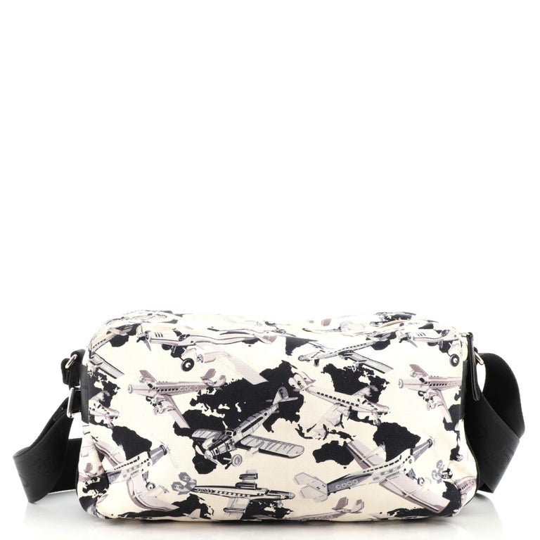 Chanel Coco Airplanes Reporter Bag Printed Canvas Medium at 1stDibs
