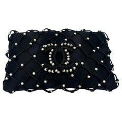 Chanel Coco Beach Faux-Pearl Net Clutch