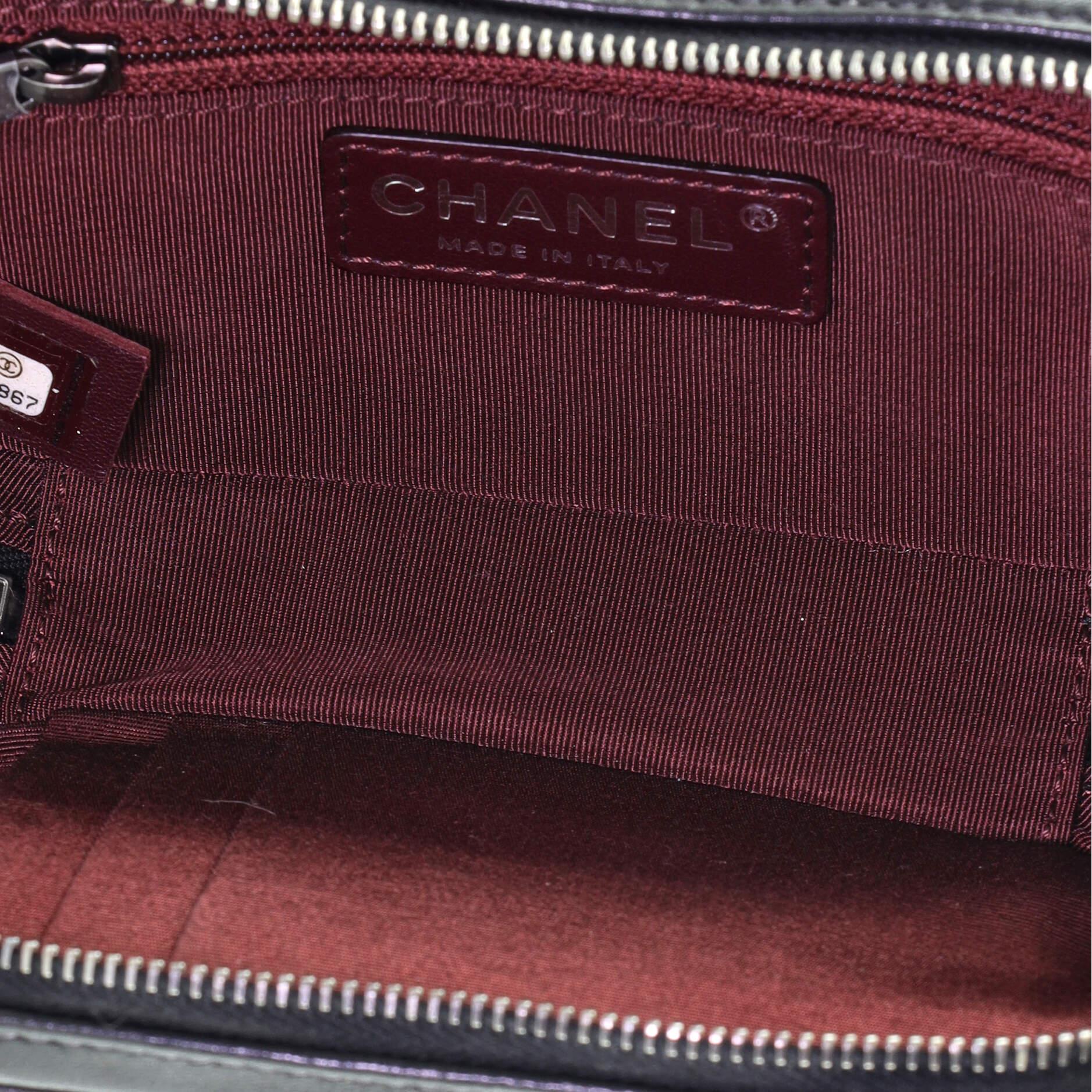 Black Chanel Coco Boy Camera Bag Quilted Leather Mini