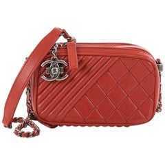 Chanel Coco Boy Camera Bag Quilted Leather Mini