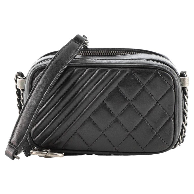 Chanel Coco Boy Camera Bag Quilted Leather Mini For Sale at 1stDibs
