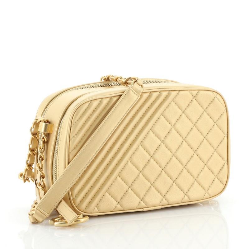 Chanel Coco Boy Camera Bag Quilted Leather Small at 1stDibs chanel