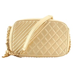 Chanel Coco Boy Camera Bag Quilted Leather Small