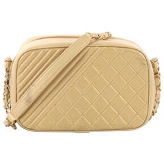 Chanel Coco Boy Camera Bag Quilted Leather Small