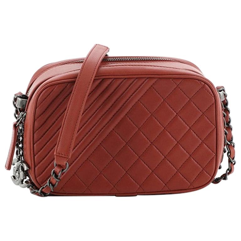 Buy Chanel Coco Boy Camera Bag Quilted Leather Mini Red 2797901