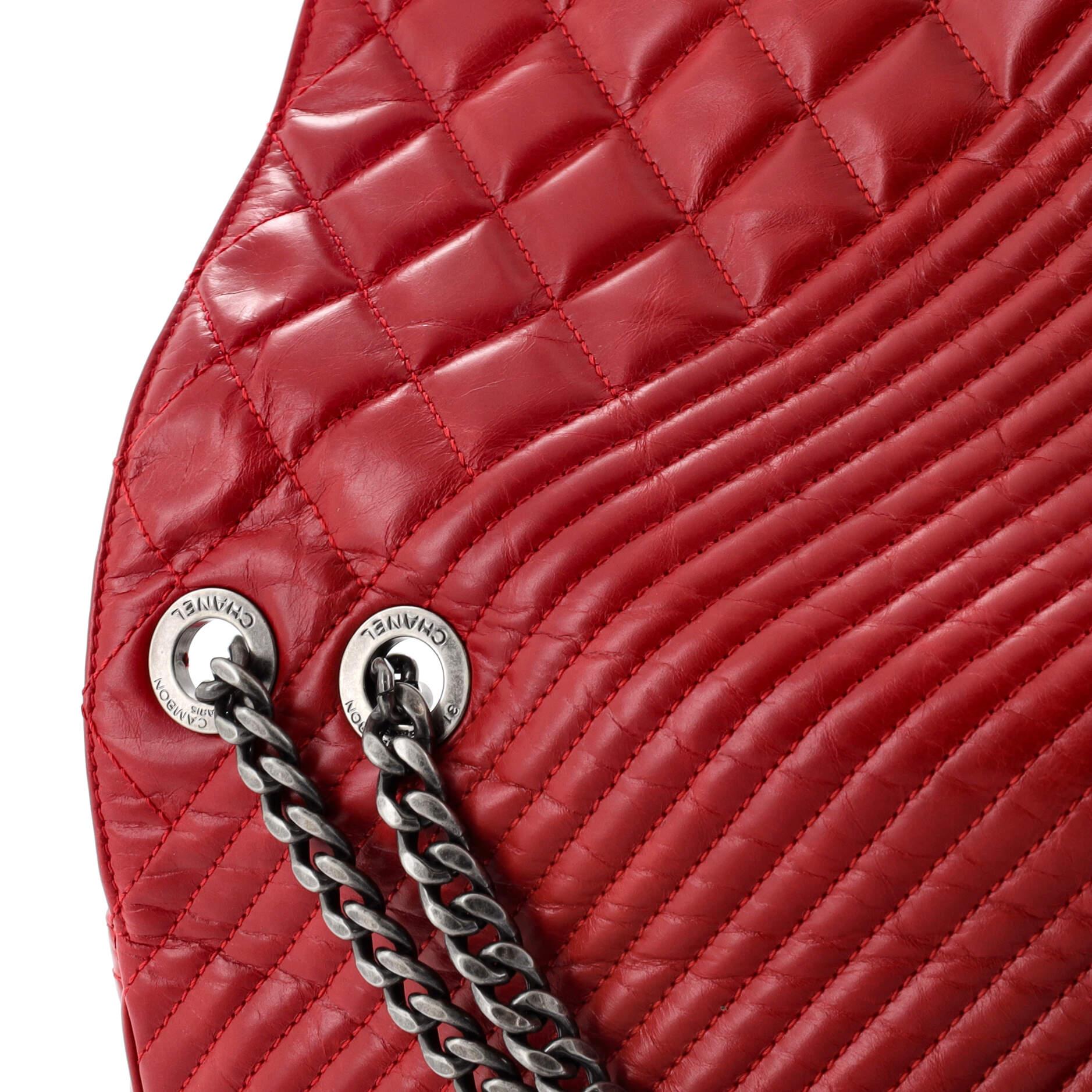 Chanel Coco Boy Flap Bag Quilted Aged Calfskin Medium 3