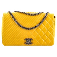 Chanel Coco Boy Flap Bag Quilted Aged Calfskin Medium