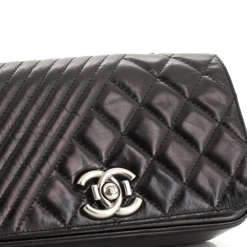 Chanel Coco Boy Flap Bag Quilted Aged Calfskin Small  In Good Condition In NY, NY