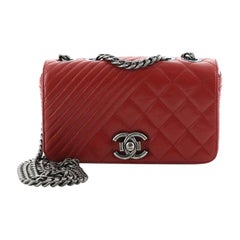 Chanel Coco Boy Flap Bag Quilted Aged Calfskin Small