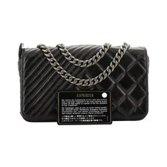 Chanel Coco Boy Flap Bag Quilted Aged Calfskin Small