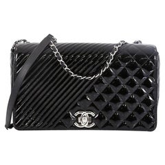 Chanel Coco Boy Flap Bag Quilted Patent Large