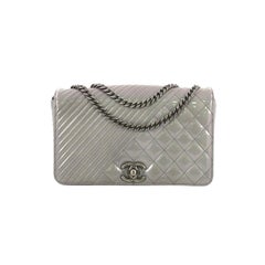 Chanel Coco Boy Flap Bag Quilted Patent Medium