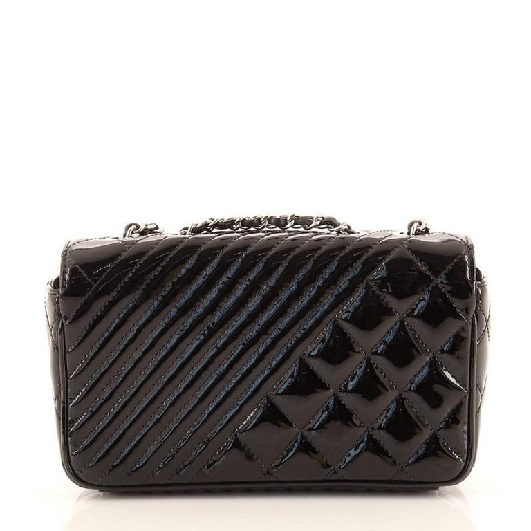 Chanel Coco Boy Flap Bag Quilted Patent Small In Fair Condition For Sale In NY, NY