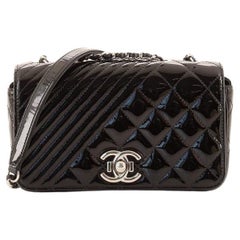 Chanel Coco Boy Flap Bag Quilted Patent Small