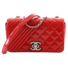 Chanel Coco Boy Flap Bag Quilted Patent Small