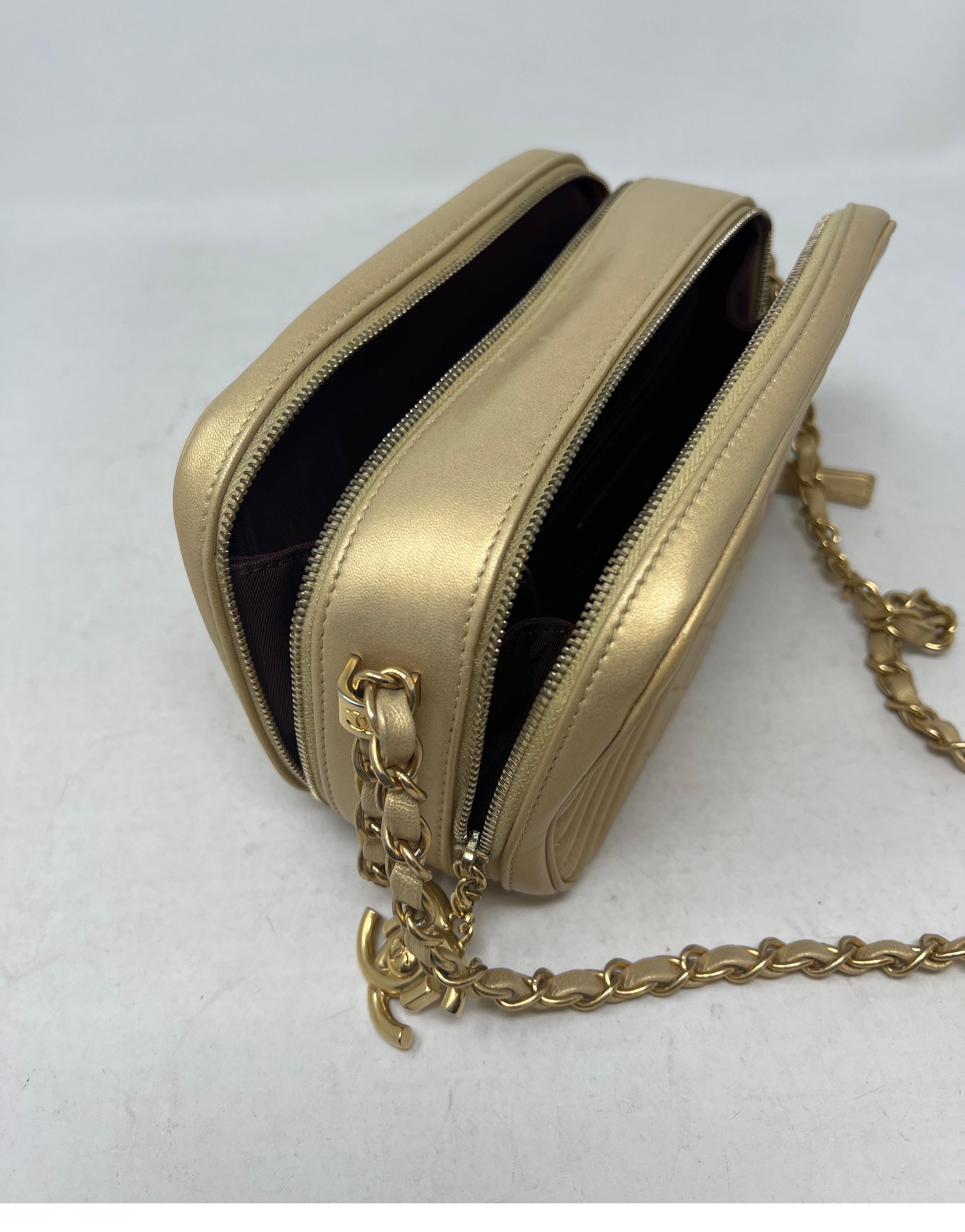 Chanel Coco Boy Gold Camera Case Bag 8