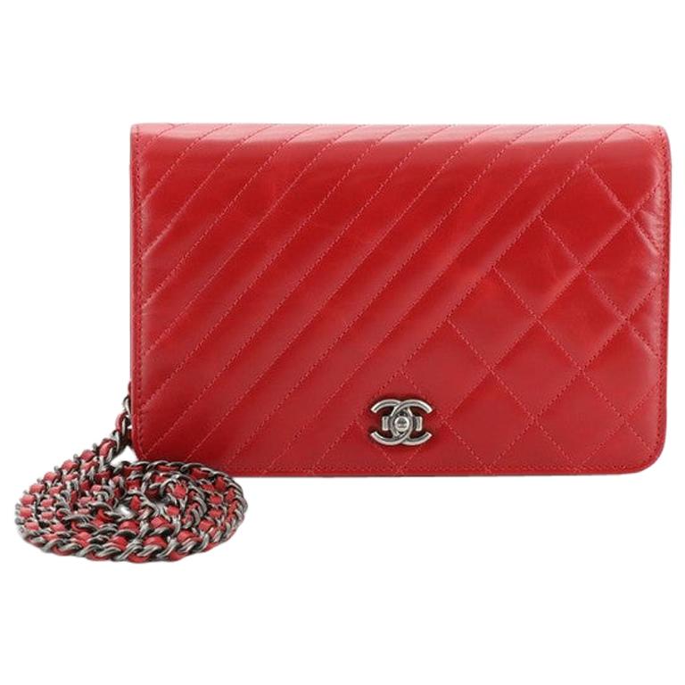Chanel Coco Boy Wallet on Chain Quilted Aged Calfskin