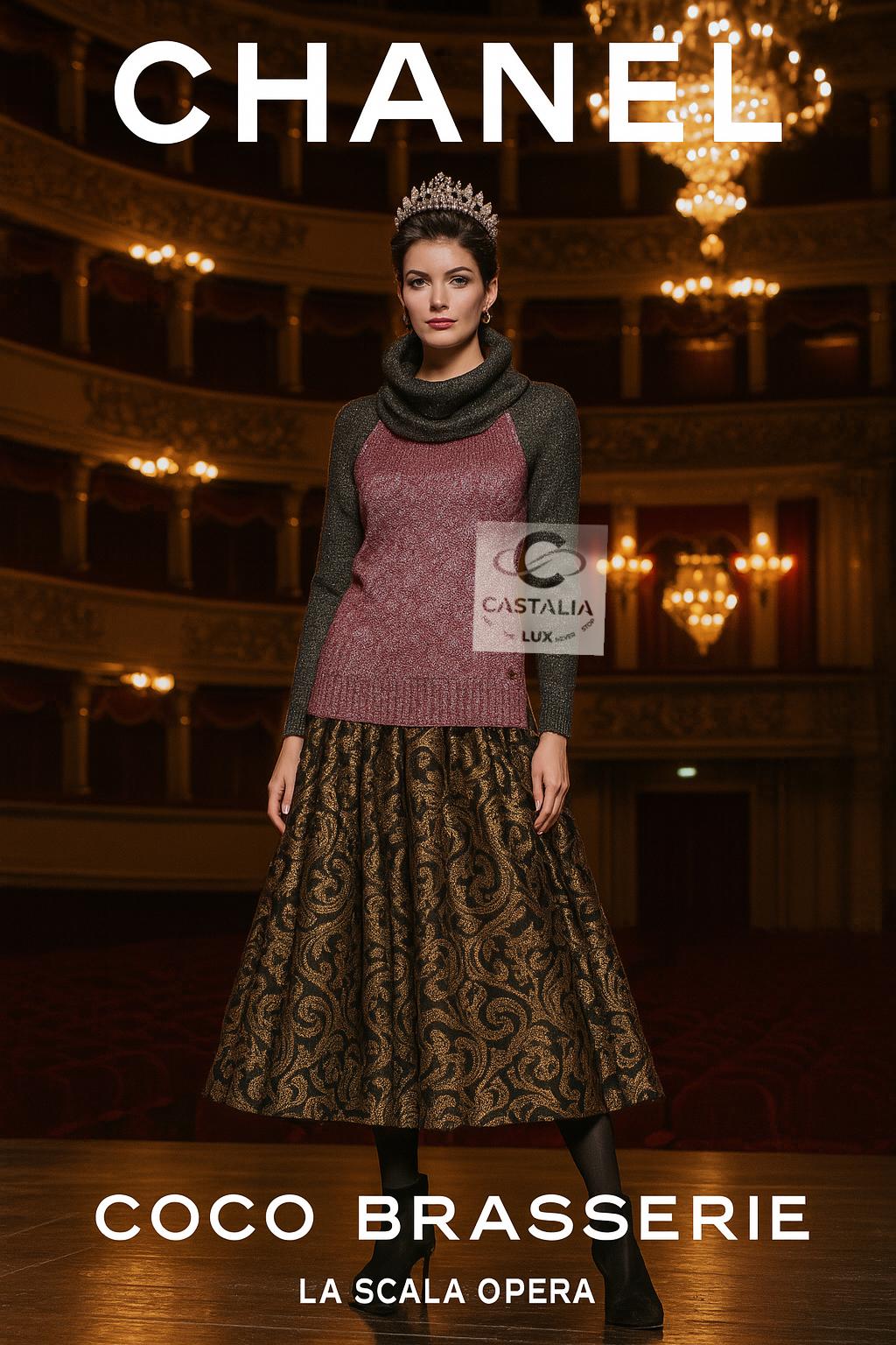 CHANEL Artisan Seidenpullover mit CC Kamelien-Charme - 

- Ein tragbares Sonett aus handwerklicher Meisterschaft und herbstlicher Eleganz

// Boutique-Preis 3.920$

~ Aus der intimen Träumerei von Karl Lagerfelds COCO BRASSERIE Herbstkollektion 2015