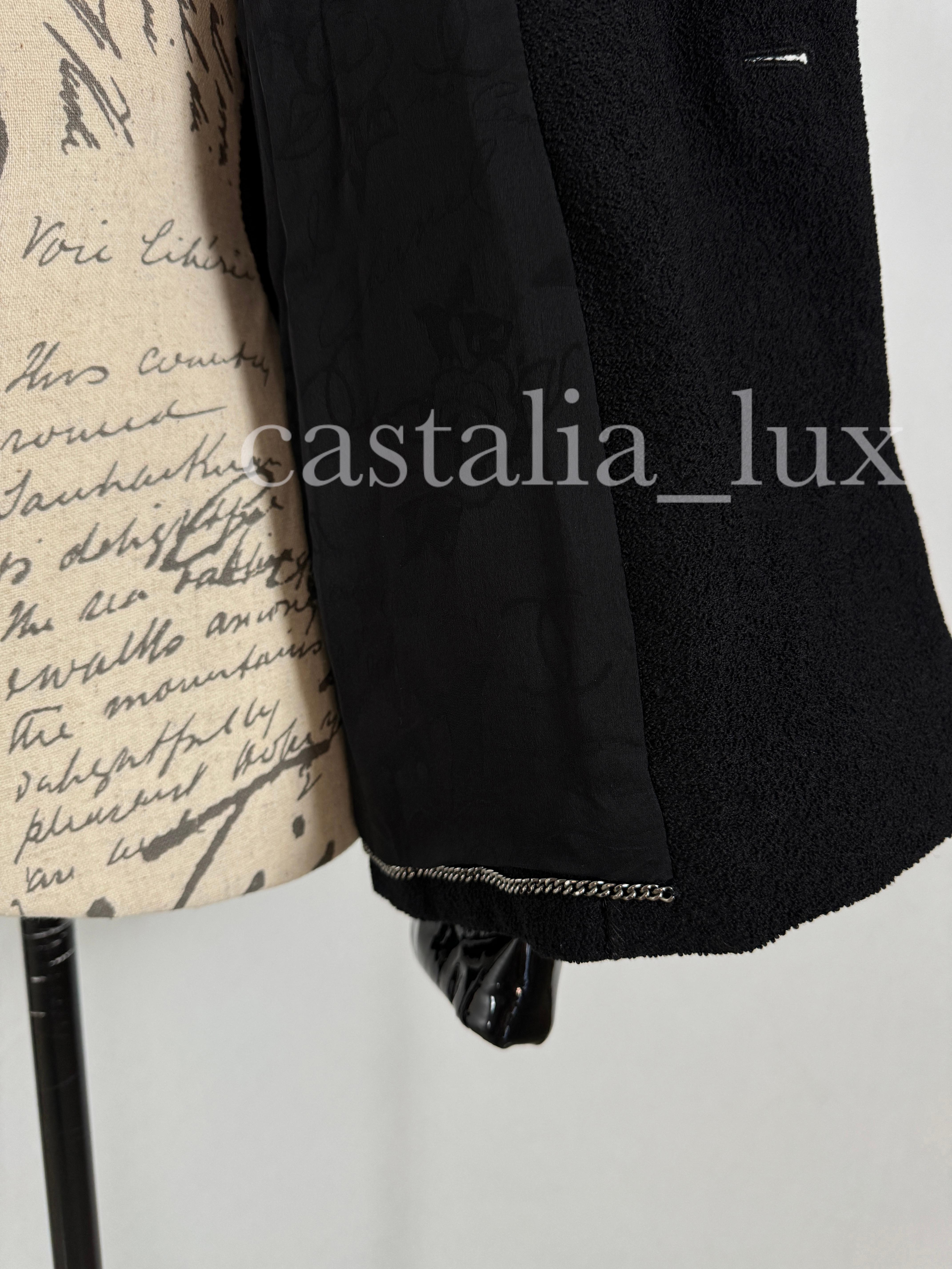 Chanel Coco Brasserie CC Camellias Black Tweed Jacket 8