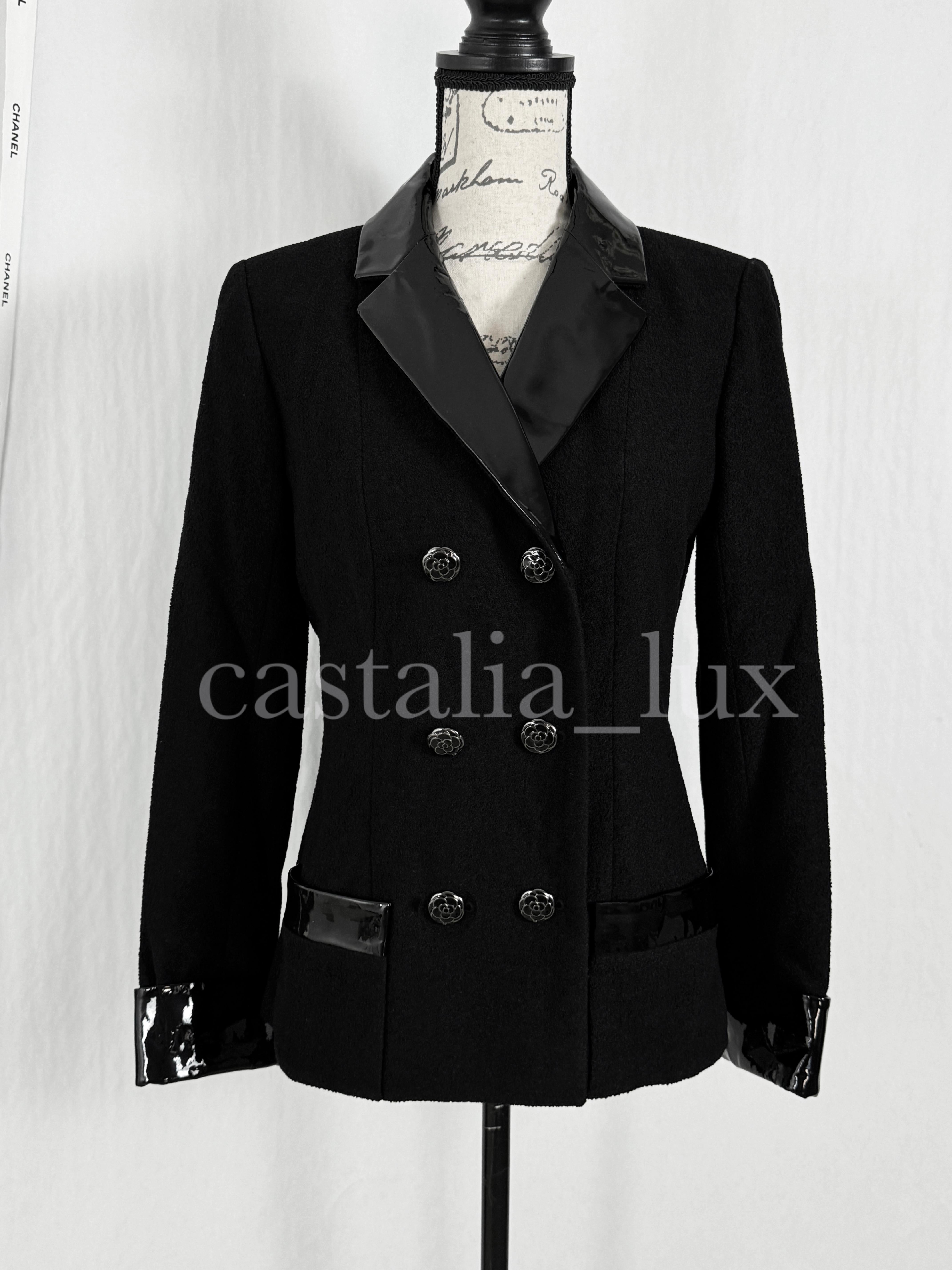 Chanel Coco Brasserie CC Camellias Black Tweed Jacket 2