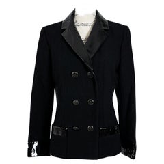Chanel Coco Brasserie CC Camellias Black Tweed Jacket