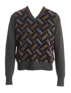Chanel Coco Brasserie Silk Knit Jumper with Velvet Camellias