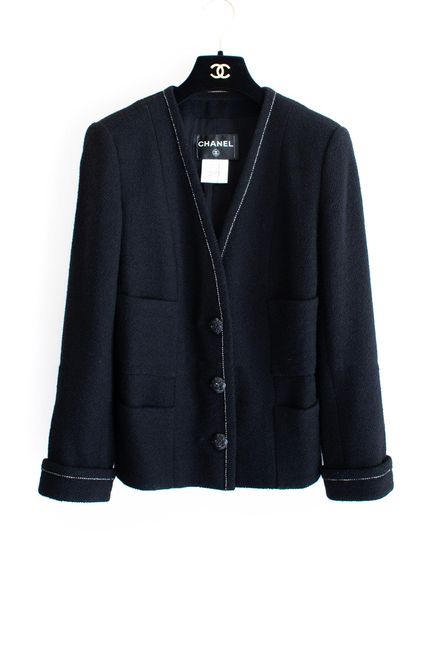 Chanel Coco Brasserie Vogue Cover Black Tweed Jacket 2