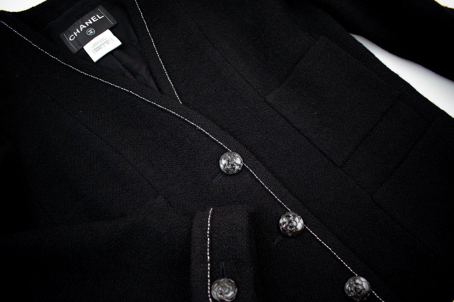 Chanel Coco Brasserie Vogue Cover Black Tweed Jacket 3