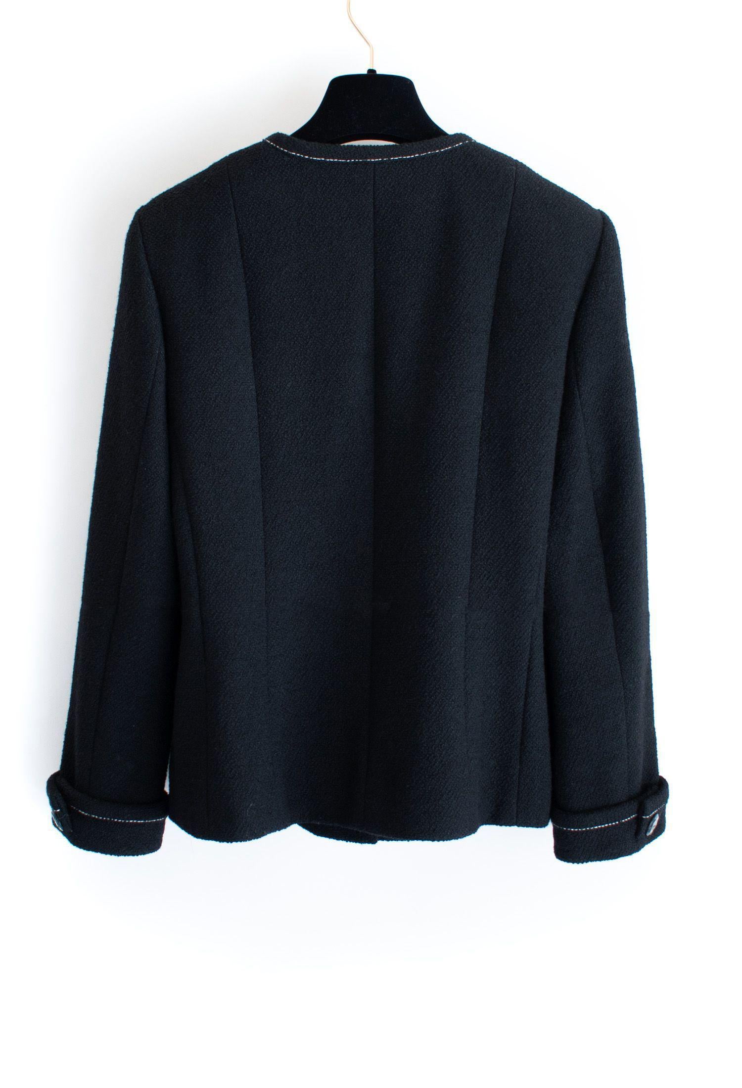 Chanel Coco Brasserie Vogue Cover Black Tweed Jacket 4