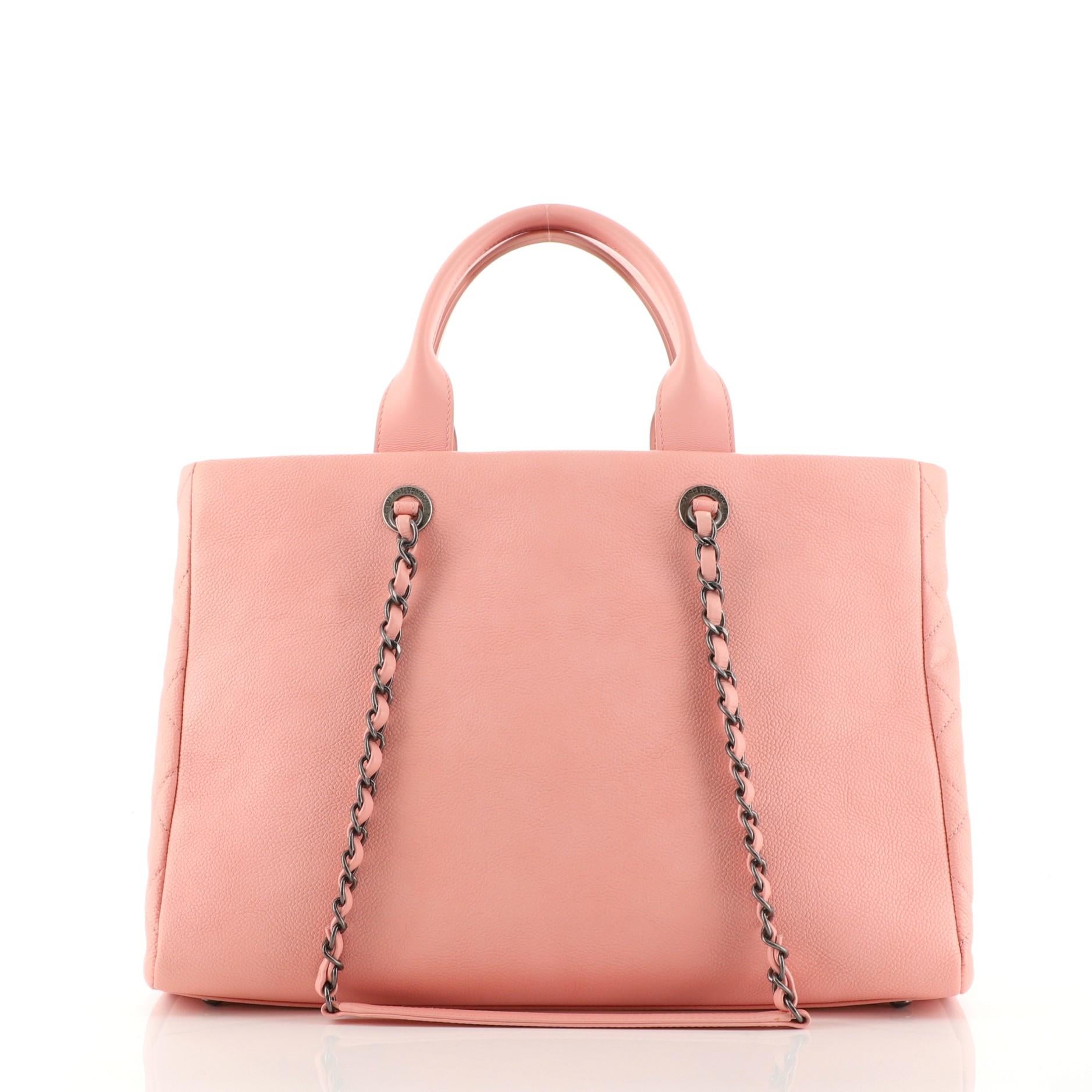 Chanel Coco Break Shopping Tote Caviar Large In Good Condition In NY, NY