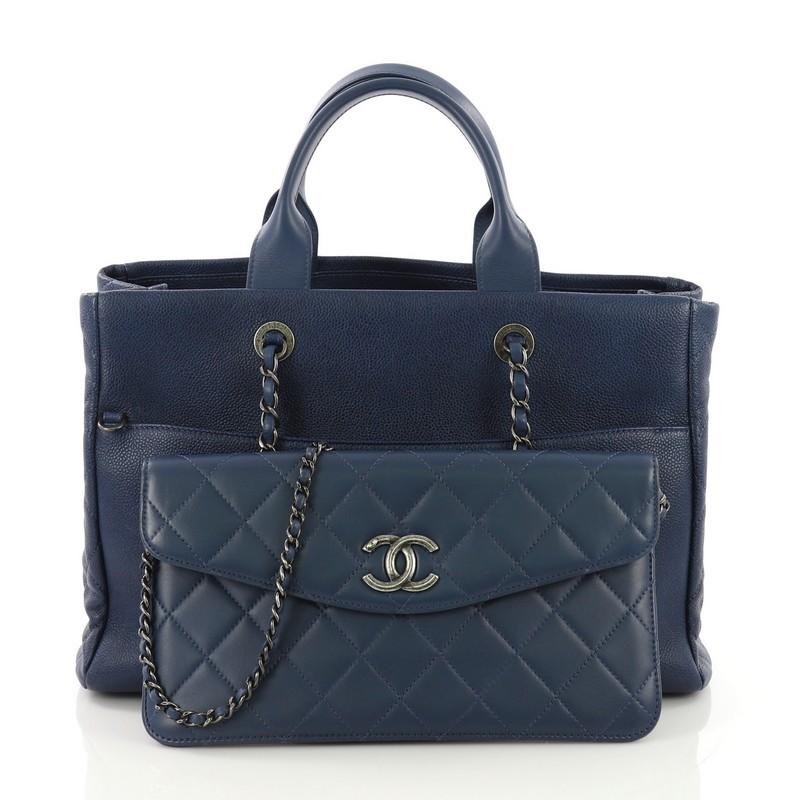 Women's Chanel Coco Break Shopping Tote Caviar Large
