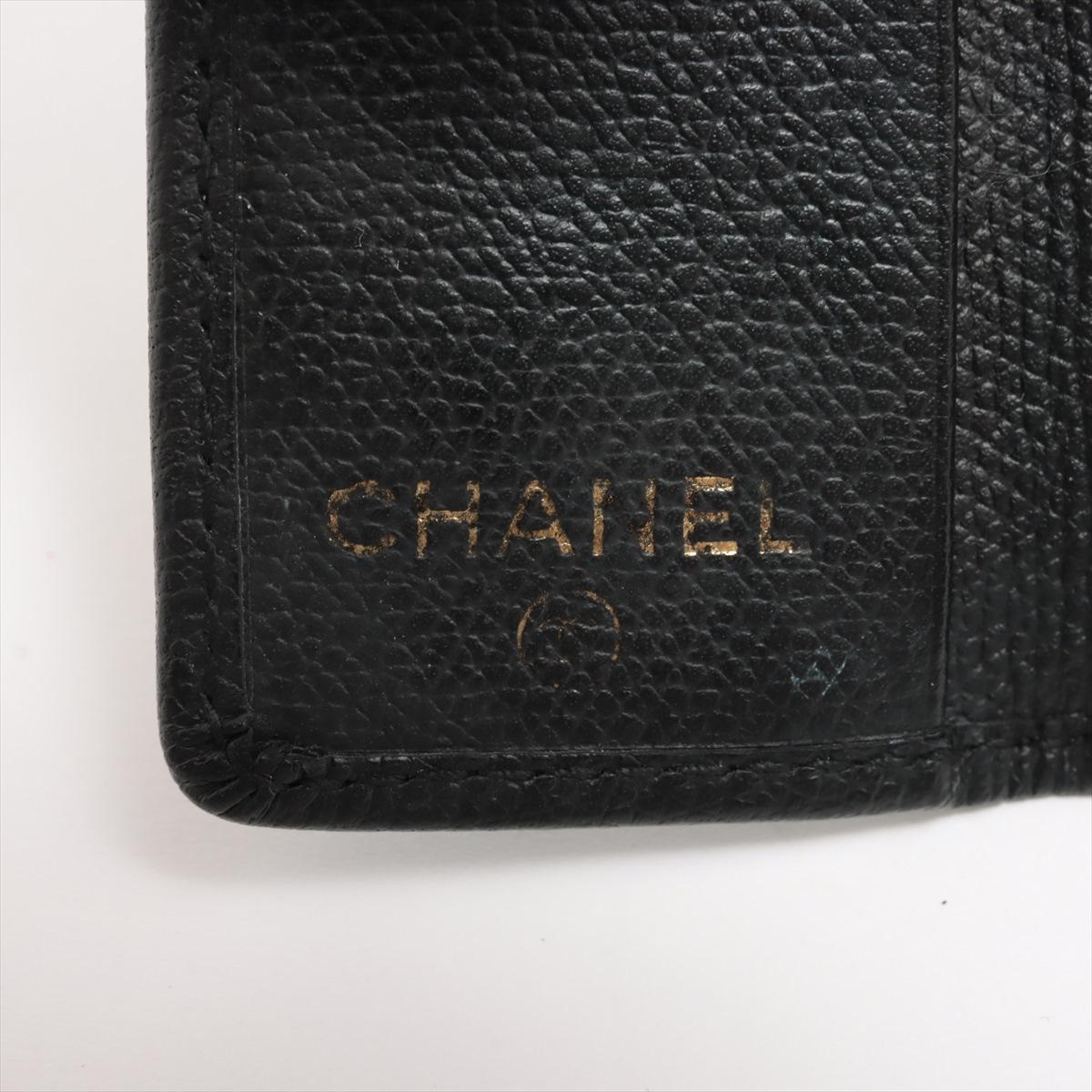 Chanel Coco Button Leather Key Case Black For Sale 3