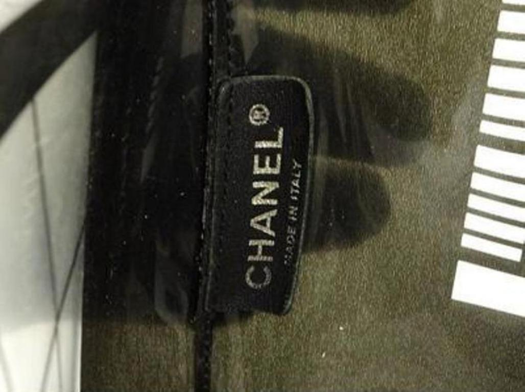 Chanel Coco Cabas Cabas Window Chain 216298 Black X Clear Vinyl Tote 4